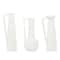 CosmoLiving by Cosmopolitan Set of 3 White Ceramic Modern Vase, 13", 12", 11"
